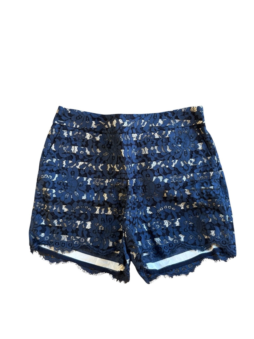 NWY Cartonneur from Anthropologie Women’s Navy Lace Overlay Shorts